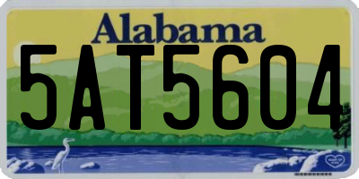 AL license plate 5AT5604