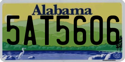 AL license plate 5AT5606