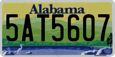 AL license plate 5AT5607