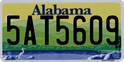 AL license plate 5AT5609