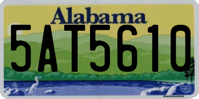 AL license plate 5AT5610