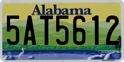 AL license plate 5AT5612