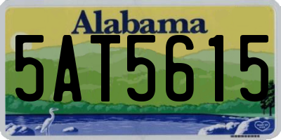 AL license plate 5AT5615