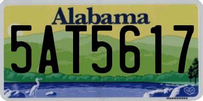AL license plate 5AT5617