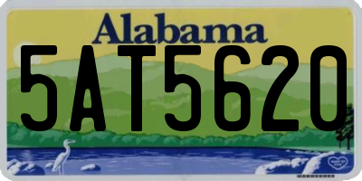 AL license plate 5AT5620