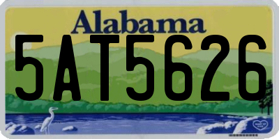 AL license plate 5AT5626
