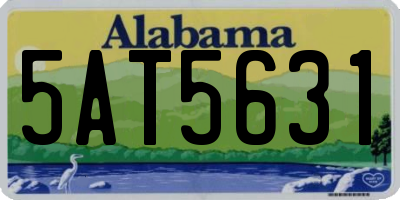 AL license plate 5AT5631