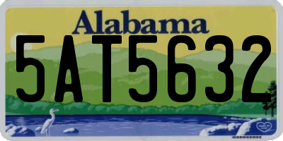 AL license plate 5AT5632