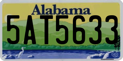 AL license plate 5AT5633