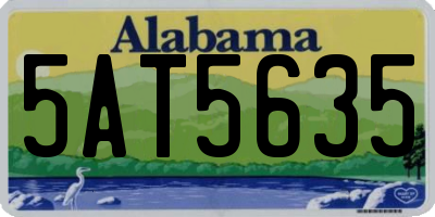 AL license plate 5AT5635