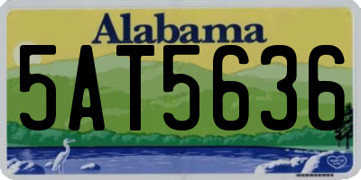 AL license plate 5AT5636