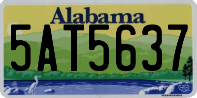 AL license plate 5AT5637