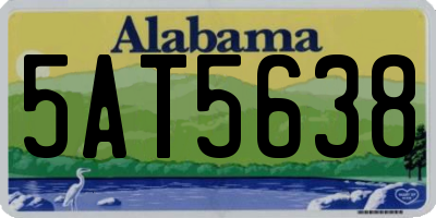 AL license plate 5AT5638