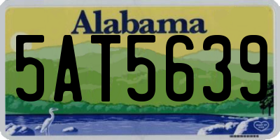 AL license plate 5AT5639