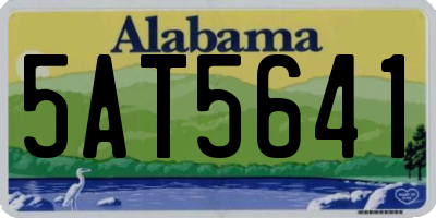 AL license plate 5AT5641