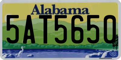 AL license plate 5AT5650
