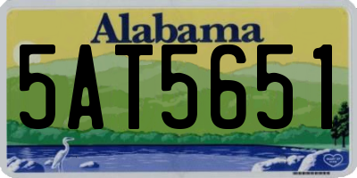 AL license plate 5AT5651