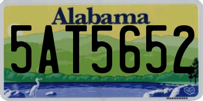 AL license plate 5AT5652