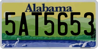 AL license plate 5AT5653