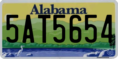 AL license plate 5AT5654
