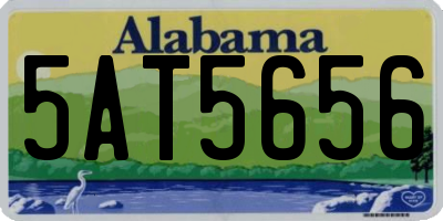 AL license plate 5AT5656