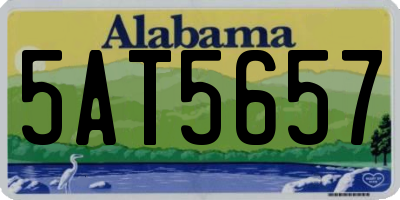 AL license plate 5AT5657