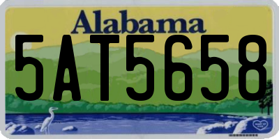 AL license plate 5AT5658