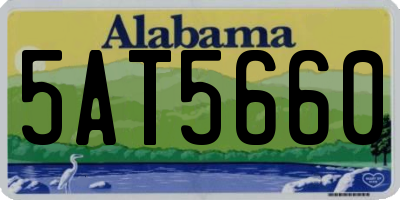 AL license plate 5AT5660