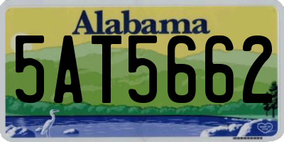 AL license plate 5AT5662