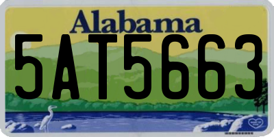 AL license plate 5AT5663
