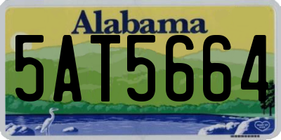 AL license plate 5AT5664