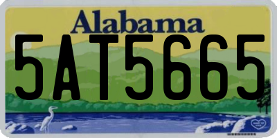 AL license plate 5AT5665