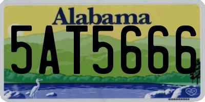 AL license plate 5AT5666