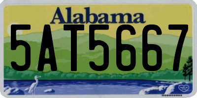 AL license plate 5AT5667
