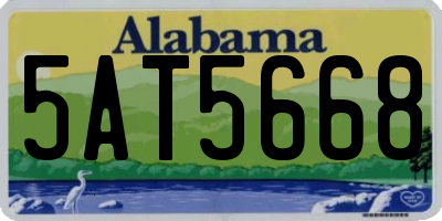 AL license plate 5AT5668