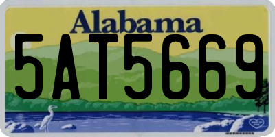 AL license plate 5AT5669