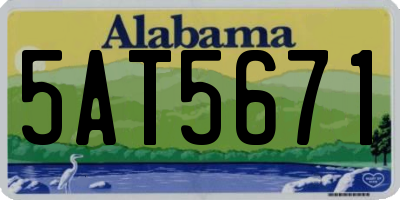 AL license plate 5AT5671