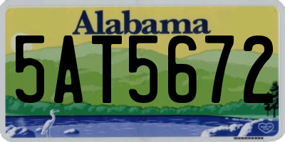 AL license plate 5AT5672