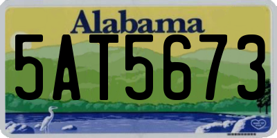 AL license plate 5AT5673