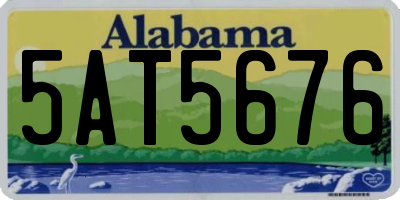 AL license plate 5AT5676