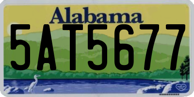 AL license plate 5AT5677