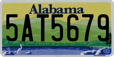 AL license plate 5AT5679