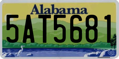 AL license plate 5AT5681