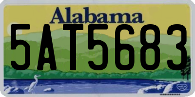 AL license plate 5AT5683