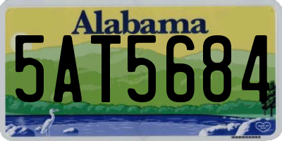 AL license plate 5AT5684
