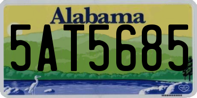 AL license plate 5AT5685