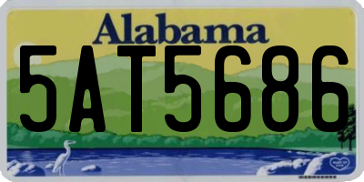 AL license plate 5AT5686
