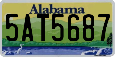 AL license plate 5AT5687