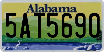 AL license plate 5AT5690
