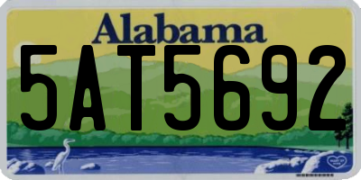 AL license plate 5AT5692